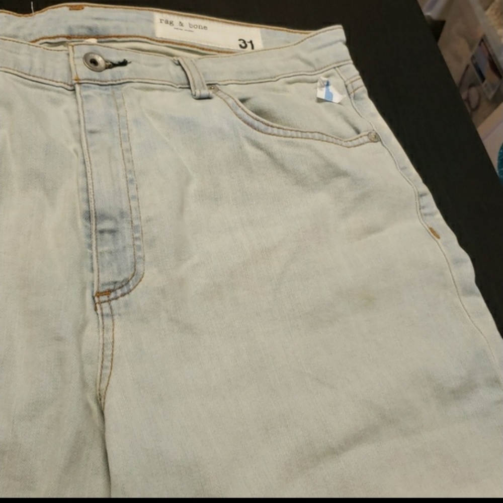 Rag & Bone Nina High Rise Ankle Crop Jeans A Hint of Stretch Light Wash Size 31 - Picture 4 of 7